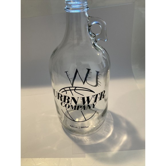 URBN WTR Glass Bottle Clear Half Gallon 64 OZ | 1.89 L | 1892 ML | Water Jar Jug - Picture 2 of 12